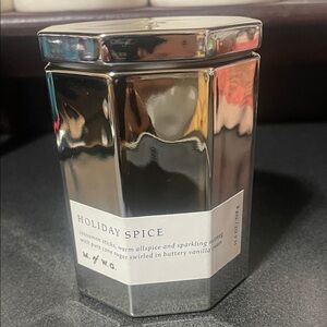 Luxury Holiday Spice Silver Candle